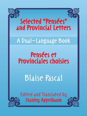 cover image of Selected "Pensees" and Provincial Letters (Pensees et Provinciales choisies)